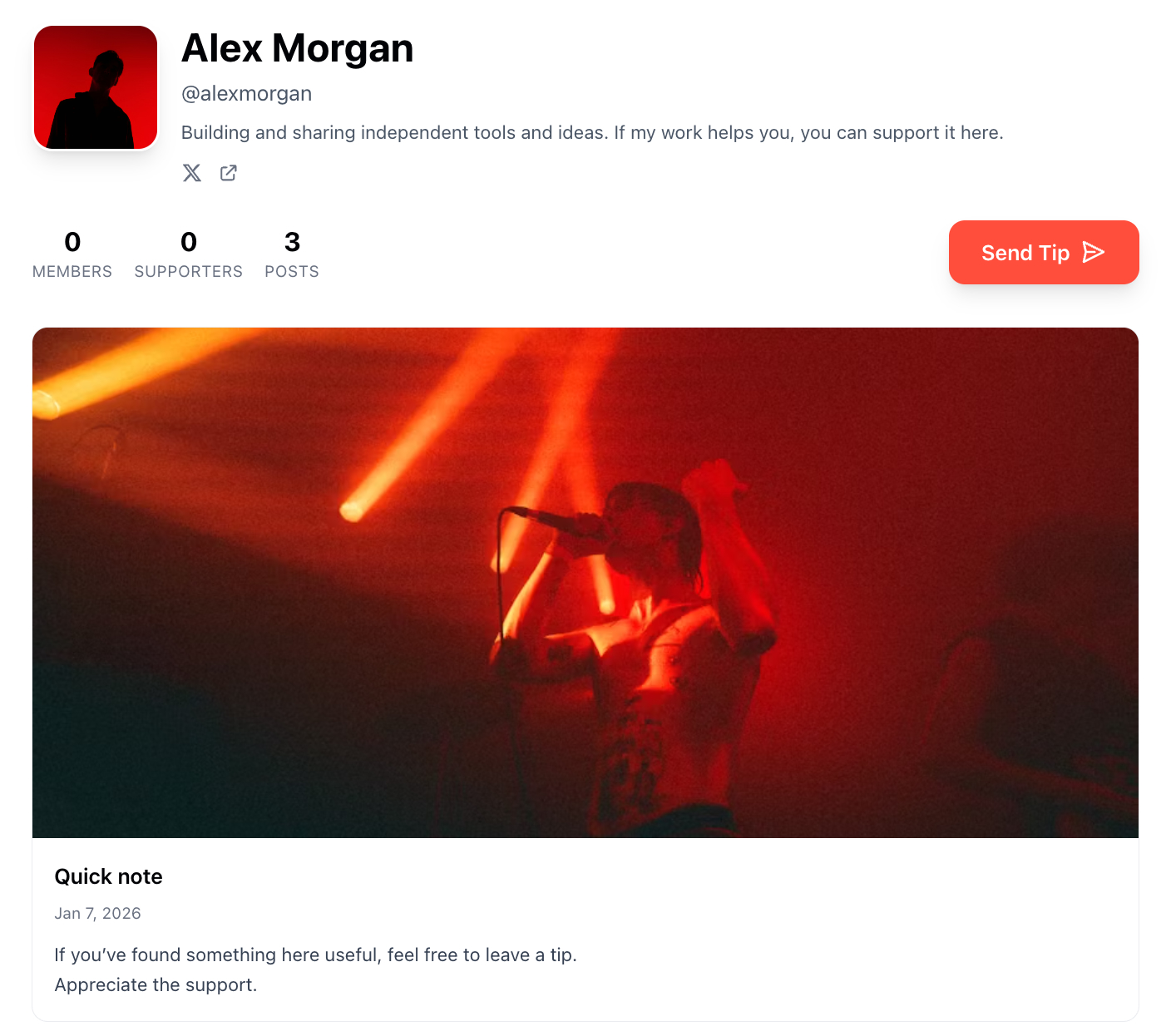 Heart3 creator page dashboard - Create your page in minutes